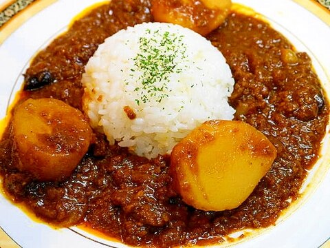 カレールウで作る～新じゃが入り！キーマカレー